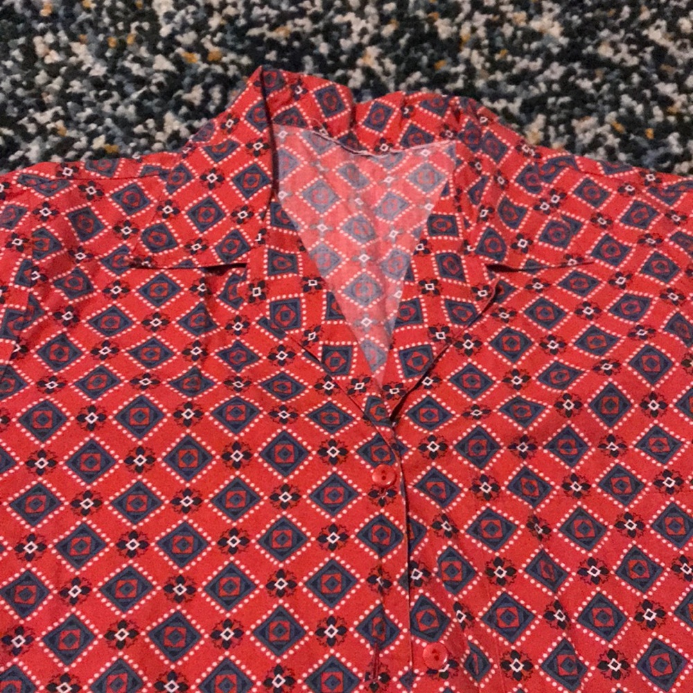 Super Cool Patterned Button Down Short Sleeve - image 5